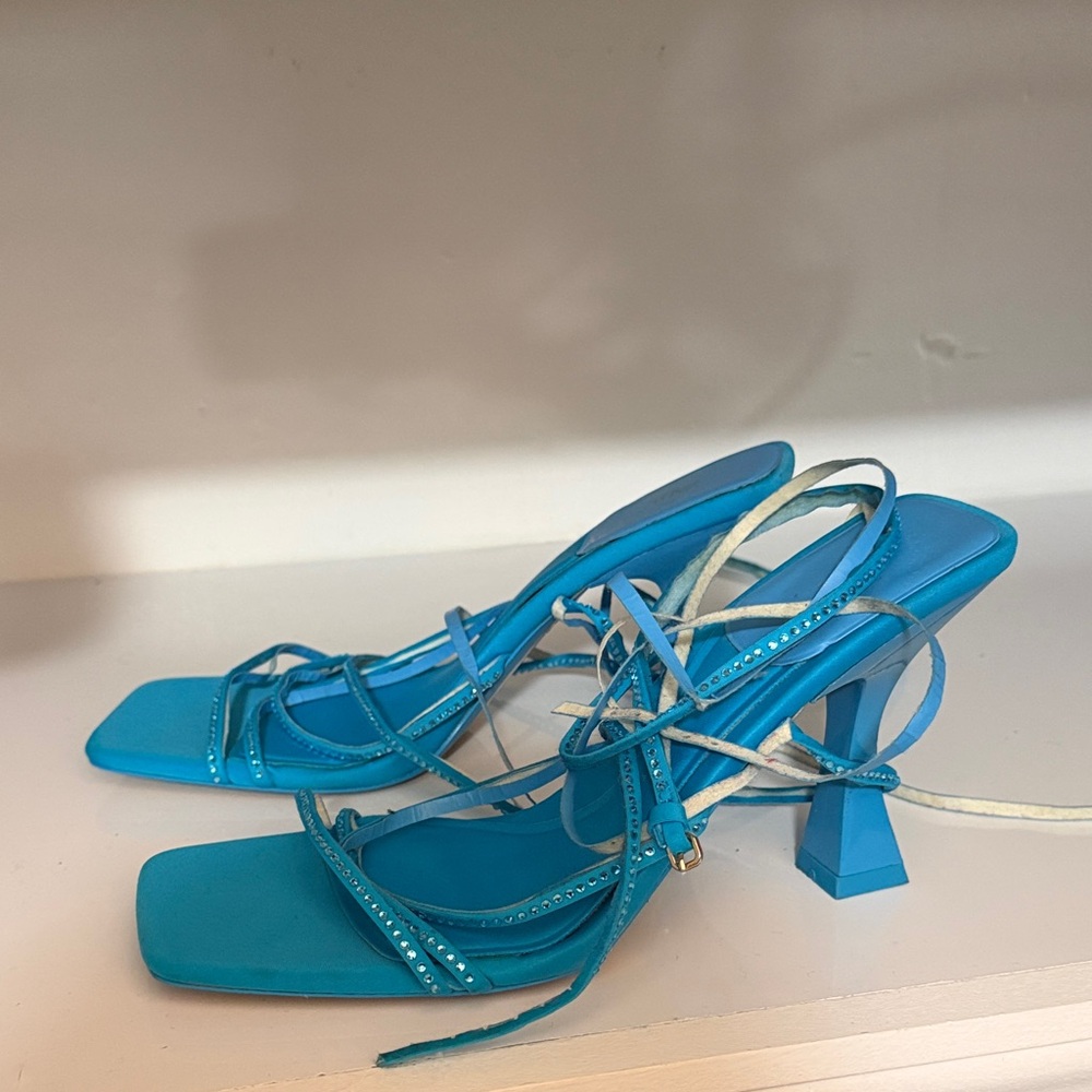 Zara Blue Strappy Heels